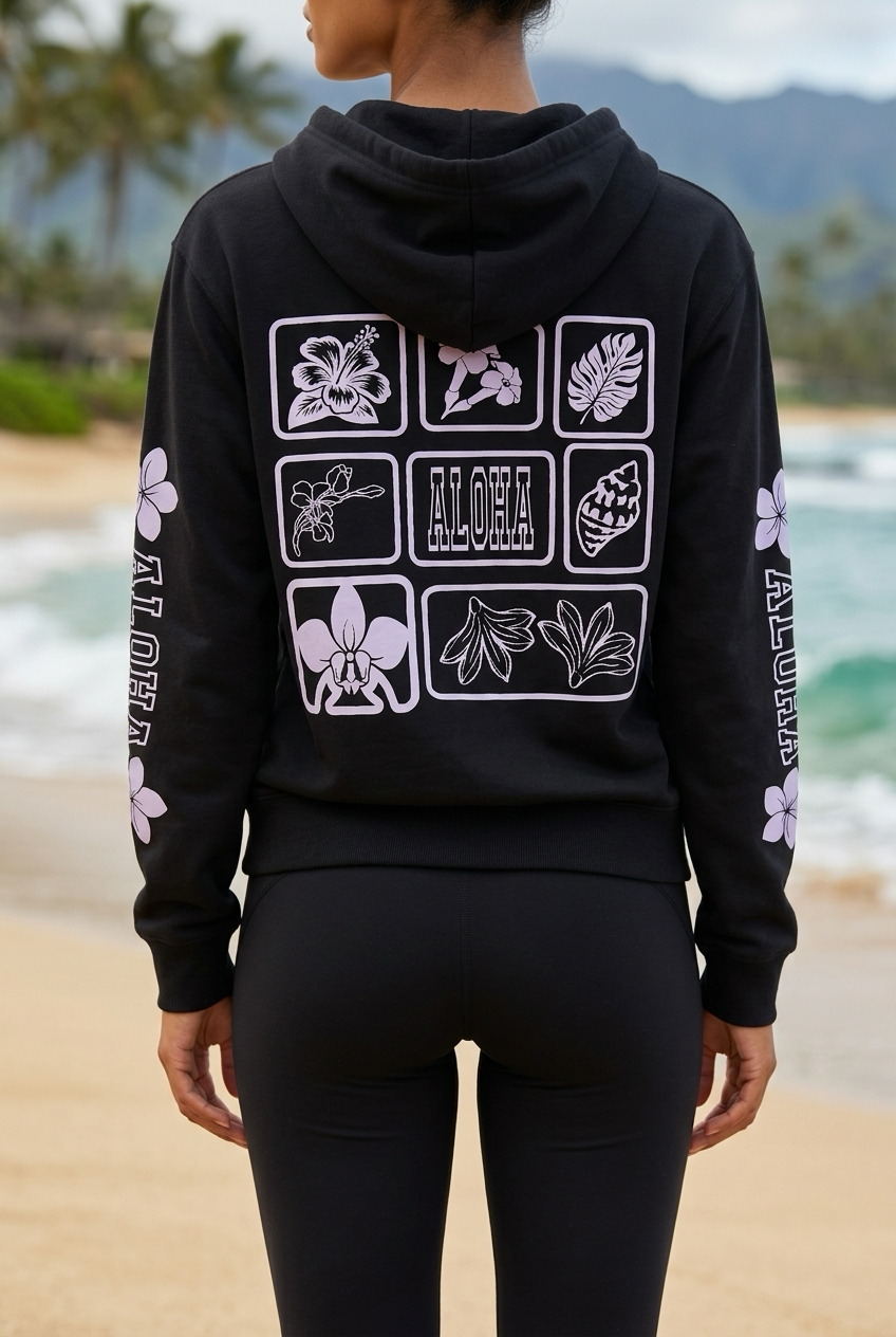 Pua Quilt zippered Hoodie