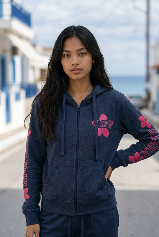Pua Quilt Zippered Hoodie