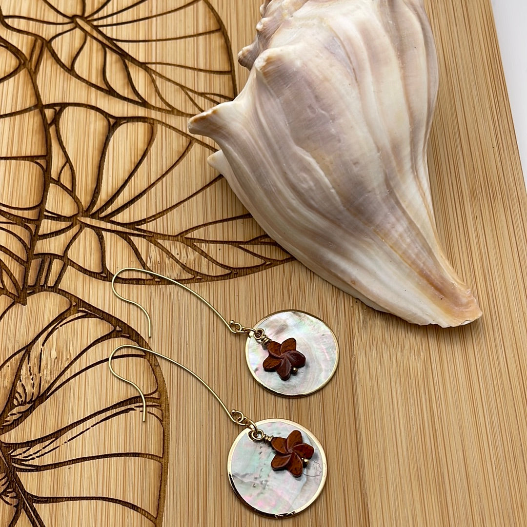 Elongated Mother of Pearl Earrings